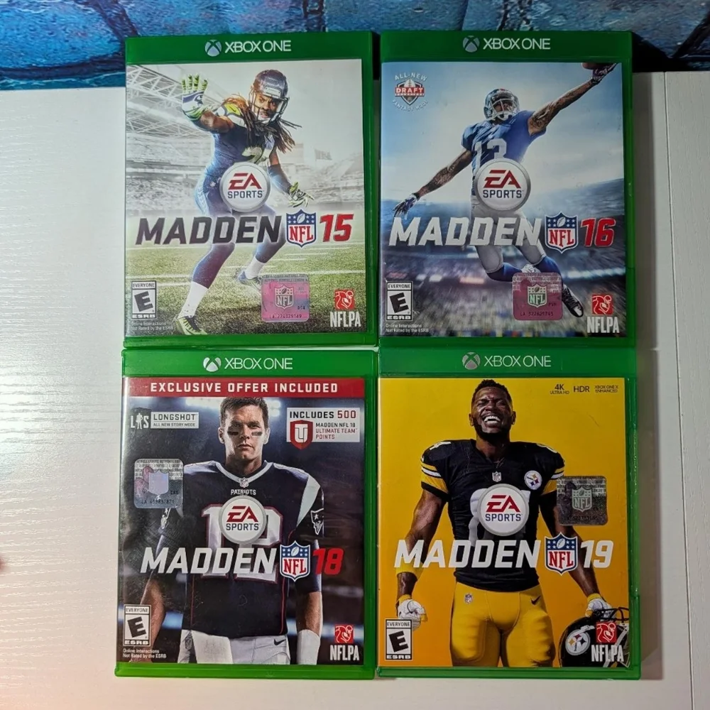 Lot of 14 Various Microsoft Xbox One Videogames - Madden, Halo, Assassin's Creed